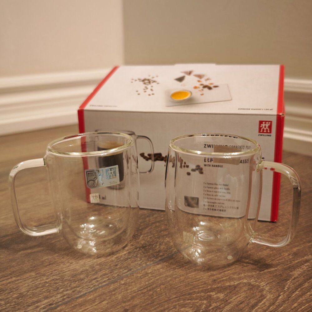 *BRAND NEW* ZWILLING - Sorrento Espresso Mug with Handle - Set of 2